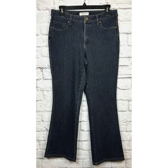 Coldwater Creek Natural Fit Relaxed Straight‎ Fit Jeans Dark Wash Stretch Size 8 - Picture 1 of 8